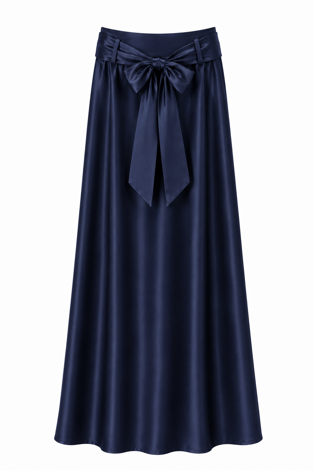 Jupe satin à noeud