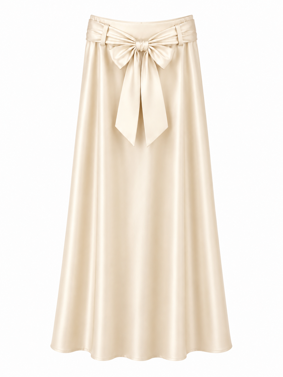 Jupe satin à noeud