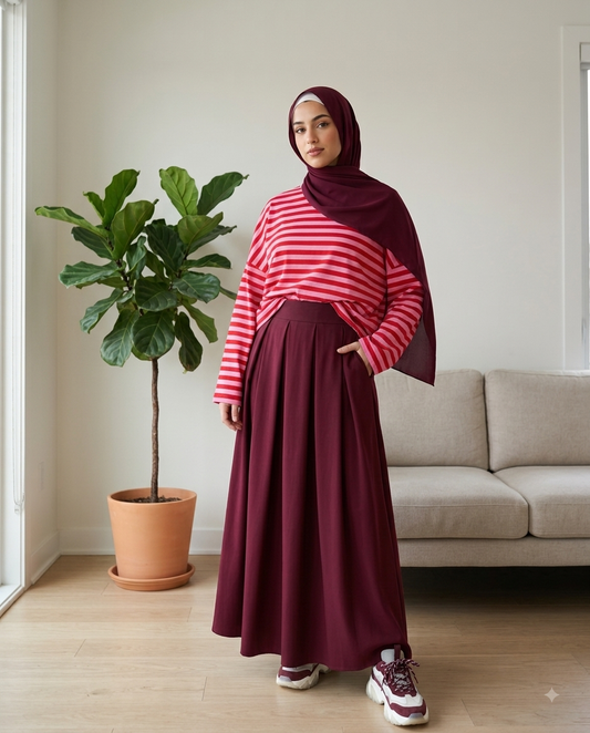 T-shirt oversize rayé