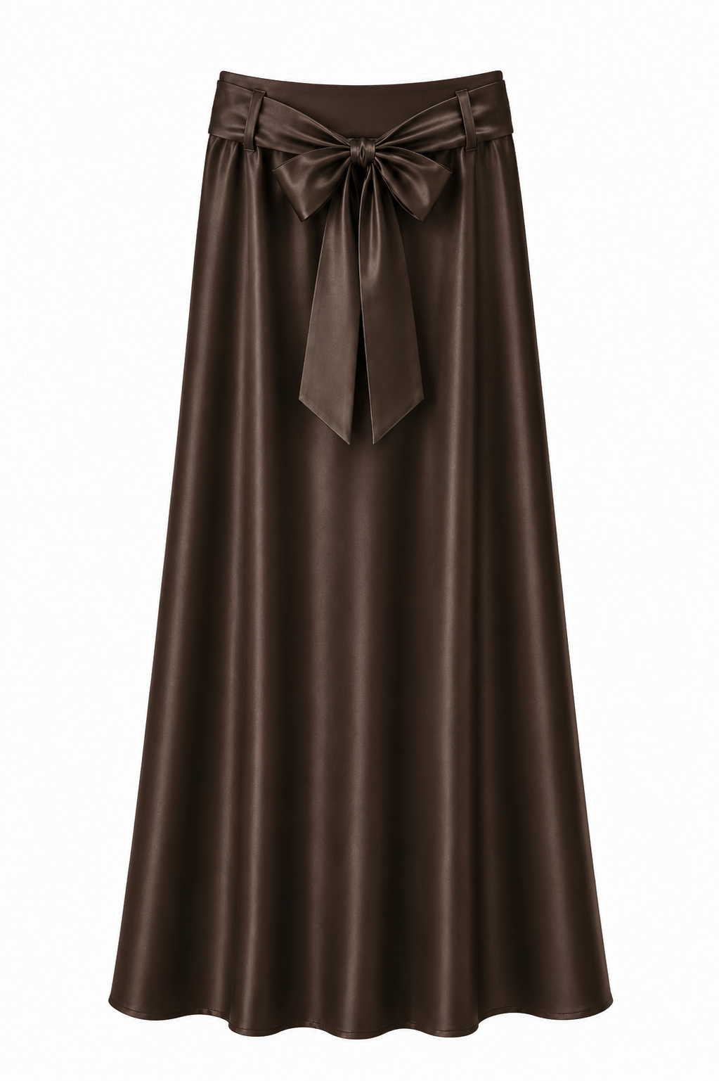 Jupe satin à noeud