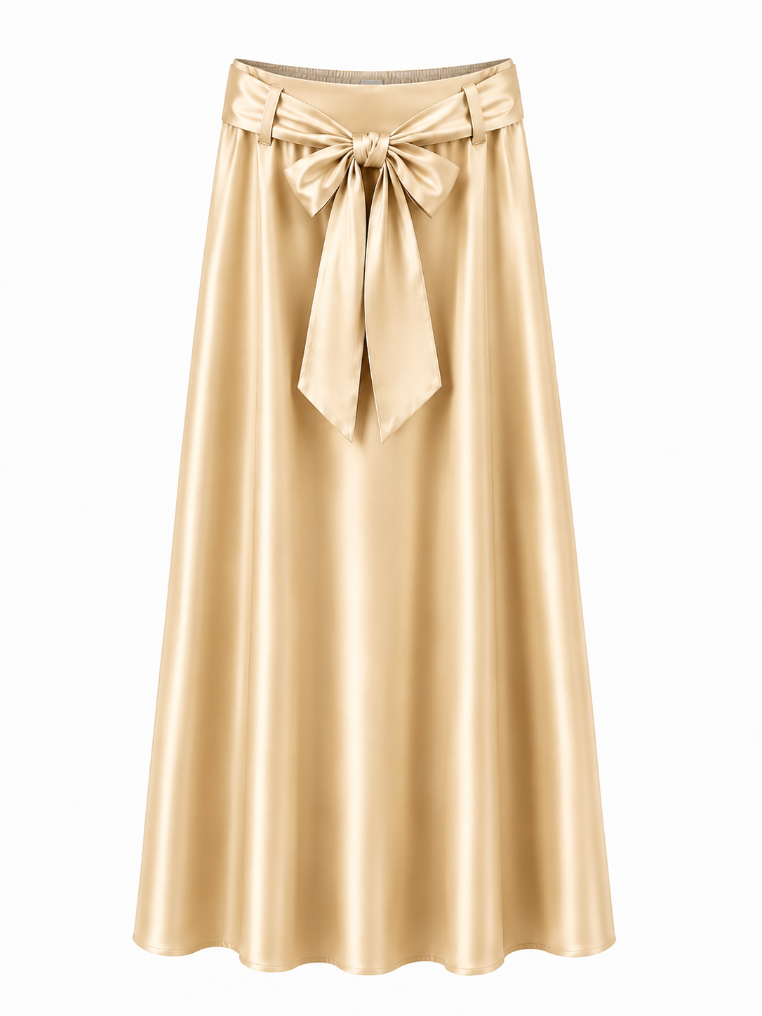 Jupe satin à noeud